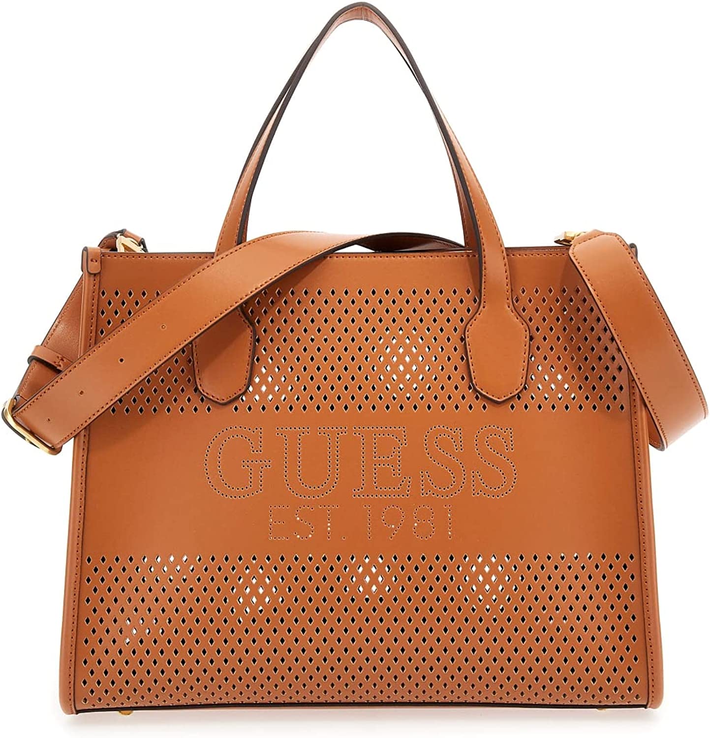 Borsa a Spalla Guess Donna Cognac