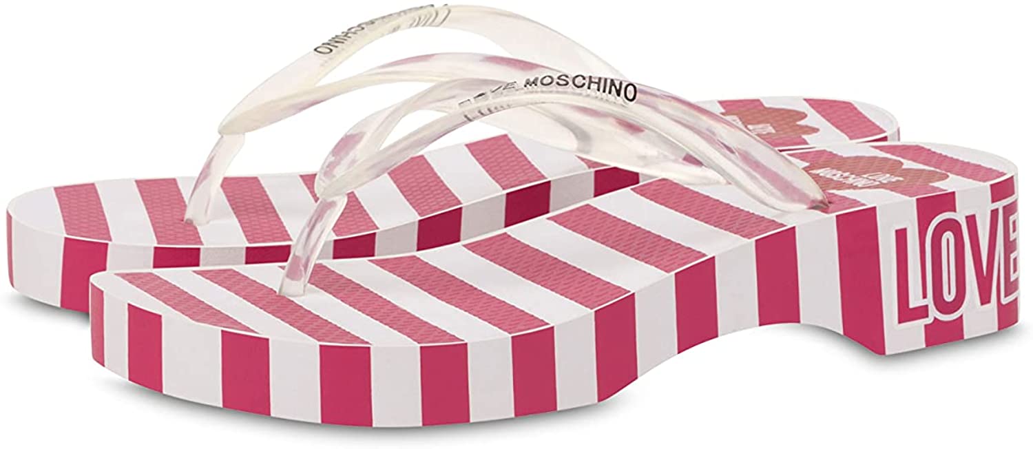 Sabot Love Moschino Donna Fucsia/bianco