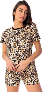 T-shirt Moschino Donna Leopardato