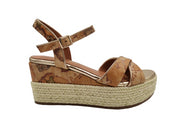 zeppa Alviero Martini 1^ Classe Donna Wedge Sandal geo classic/ oro