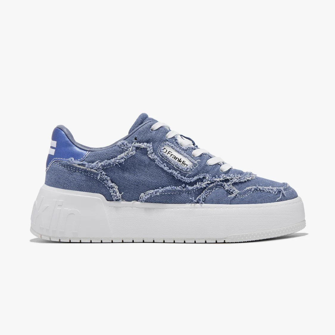 Sneakers D.Franklin Donna Court Frayed Denim Blu